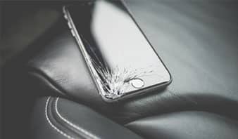 broken mobile phone screen